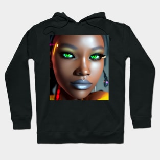 Cyberpunk Young Woman Hoodie